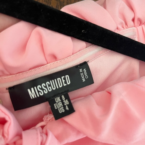 Missguided Off the Shoulder Puff Sleeve Mini Dress - Picture 9 of 13